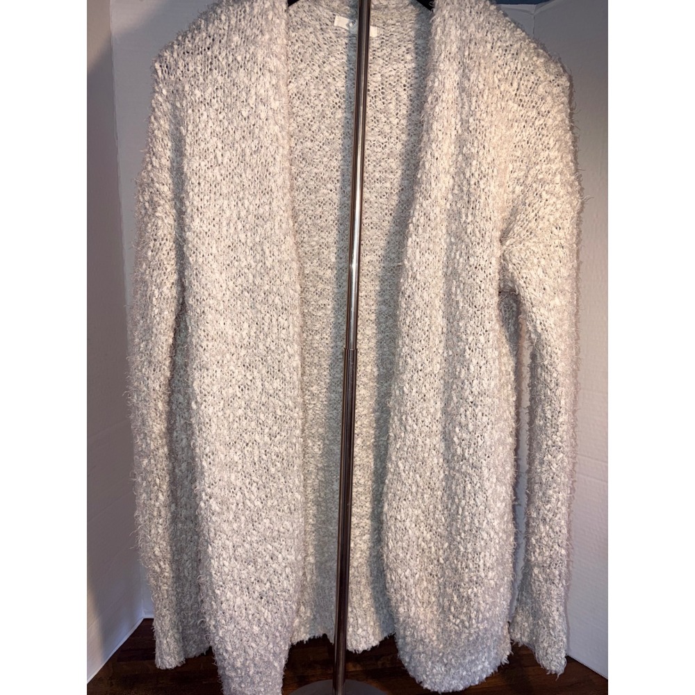 Maurices Womens Grey Popcorn Knit‎ Open Front Cardigan Sweater Medium